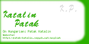 katalin patak business card